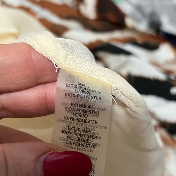 Calvin Klein Handkerchief Hem Pull On Skirt in Terracotta Multi Women's Size 12 - Picture 6 of 6